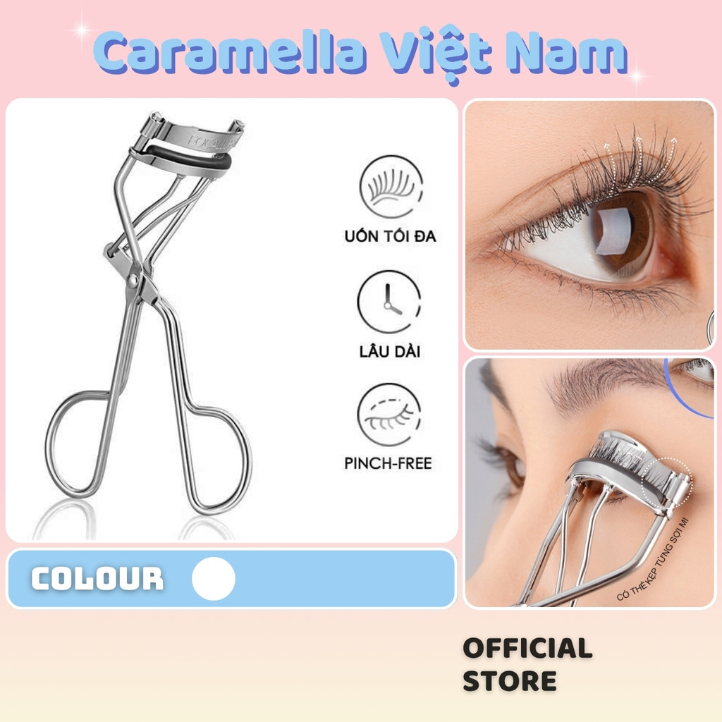 Dụng Cụ Bấm Cong Lông Mi, Kẹp Mi Focallure Kẹp Uốn Mi Cho Hàng Mi Cong Dài Lâu Caramella C133