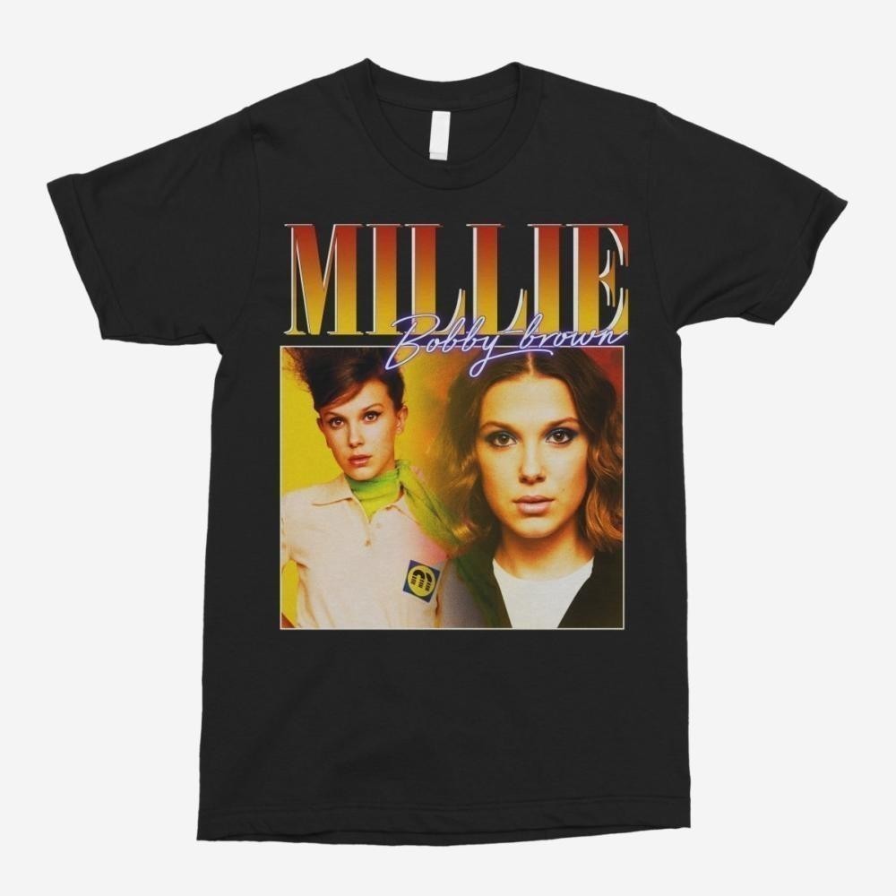 Áo thun người lớn Millie Bobby-Brown Vintage Unisex