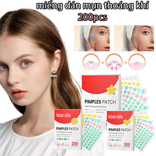  miếng dán mụn thoáng khí,Hút Mụn Sạch Giảm Sưng,hỗ trợ giảm mụn lành sẹo,trang điểm làm đẹp điều trị tại chỗ,200Pcs 
