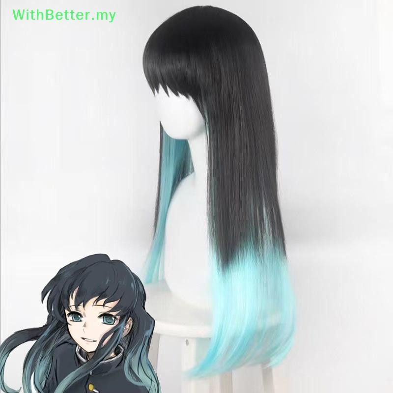 WithBetter Anime Tokitou Muichirou Cosplay Tóc Giả Muichiro Tokito Tóc Giả Chịu Nhiệt Tổng Hợp Tóc G