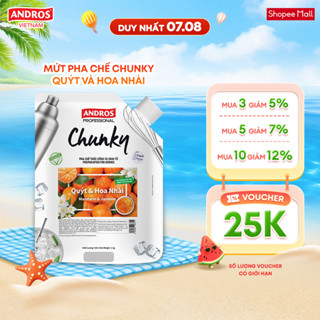 Mứt Pha Chế Quýt & Hoa Nhài - Có miếng trái cây thật - Nguyên liệu pha chế - ANDROS CHUNKY - 1kg