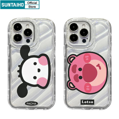 Ốp Điện Thoại Suntaiho Hoạt Hình Dễ Thương Pacha Lotso Trong Suốt Mềm Cao Cấp Chống Sốc Cho iPhone 11 12 13 14 15 16 Pro Max IP 7 8 Plus Iphon X XS XR Xs max