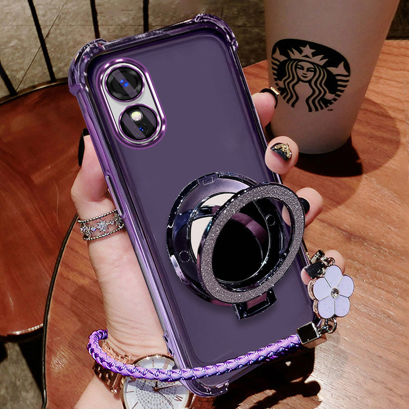 Ốp lưng OPPO RENO 8T 4G RENO 8T 5G Mỹ Phẩm Gương Trang Điểm Đứng Siêu Mỏng Vỏ Mềm Màu Sắc Mới Màu Tí