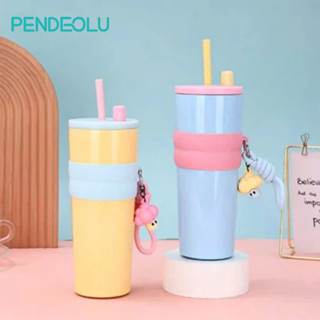  PENDEOLU Ly Candy Giữ Nhiệt 710ml–Phủ Sứ Cao Cấp inox 316 Không Ám Mùi Giữ Nhiệt Lâu Có ống Hút Và Dây Cầm Tiện Lợi 