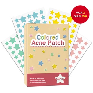144 Miếng Dán Chống Mụn Hydrocolloid Dễ Thương, Che Mụn Và Vết Thâm, Hình Ngôi Sao, Nhãn Dán Chấm.