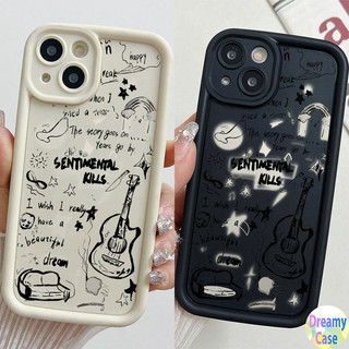 Ốp Thiết Kế Mắt Thiên Thần Chống Rơi Cho Samsung Galaxy A06 A05 A04 A03 A02 A16 A15 A14 A13 A12 A36 A35 A34 A33 A32 A26 A25 A24 A23 A22 A21S A20 Motif Đen Trắng Sáng Tạo Đàn Guitar