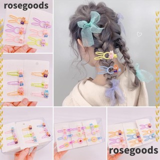 Rosegoods1 Nổ Clip, Trái Tim Nữ Tính Nhựa Labubububu BB Clip, Cô Gái Kẹp Tóc Hoạt Hình Dễ Thương Trang Sức Tóc Cô Gái
