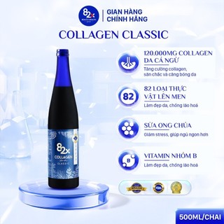 Collagen nước cao cấp 82x classic collagen từ nhật bản - làm đẹp, căng bóng da, giữ cân gọn dáng, chai 500ml