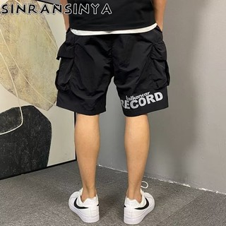 Sinransinya Quần Short Nam Mới Phiên Bản Hàn Quốc Retro Thường Ngày Sang Trọng Màu Trơn Lớn Thiết Kế Bỏ Túi Rời Cặp Đôi Thiếu Niên Thời Trang Chân Thẳng Capris