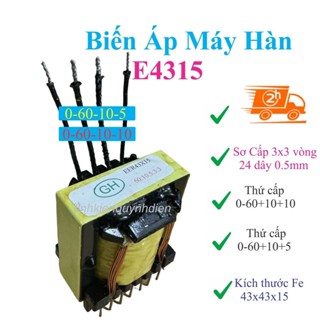 Biến áp xung máy hàn E4315 (60+10+10+5 : 3x3 ) - linh kiện điện tử QUỲNH DIỄN