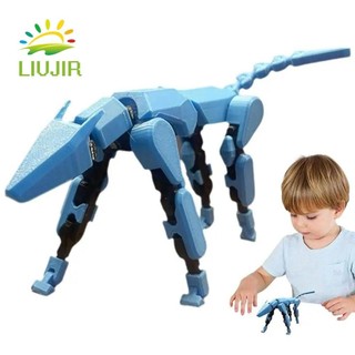 Liujir Nhân Vật Có Thể Di Chuyển Được, Robot Nhân Vật May Mắn In Hình 3D, Quà Tặng Giáng Sinh Shapeshift DIY Lắp Ráp Trang Trí Đa Năng Đồ Trang Trí Nhà Chó