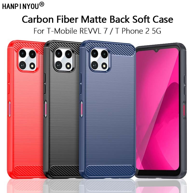 Ốp điện thoại TPU mềm mặt sau mờ cho điện thoại T-Mobile REVVL 7 / T 2 5G Vỏ bảo vệ Camera chống vân
