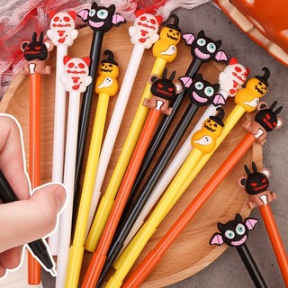 3 Bút Gel Bí Ngô Ma Bát - Bút Gel Quái Vật Halloween - Bút Mực Đen 0.5MM - Viết Chữ Ký Trung Tính - Quà Tặng Văn Phòng Phẩm Trẻ Em Halloween - Đồ Dùng Văn Phòng Học Tập