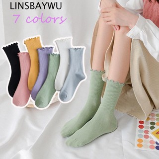 Vớ thể thao cotton màu trơn phong cách Harajuku