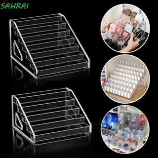 Giá đỡ màn hình sơn móng tay SAHRAI, Khay đựng mỹ phẩm bằng nhựa trong suốt, Dễ lắp ráp 3 / 4 / 5 / 6 / 7 lớp Kính mắt bền đơn giản Giá đỡ phụ kiện nhà bếp