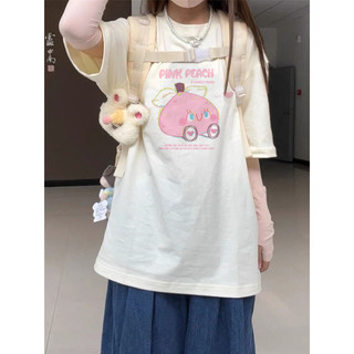 Cotton Short Sleeve T-shirt Summer New Student Korean Style Loose All-Match and Sweet Cute Harajuku Top Trendy Ins