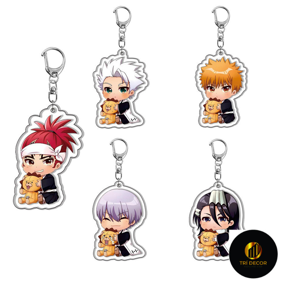 Móc Khoá, Standee, Tranh Kính Mô BLEACH Kurosaki Ichigo Hitsugaya Toshiro Chibi Trang Trí Bàn Học, L