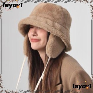 Mũ ấm áp mùa đông LAYOR1, Mũ chơi gôn bằng vải Cotton bảo vệ tai, Mũ lông ren có thể tháo rời