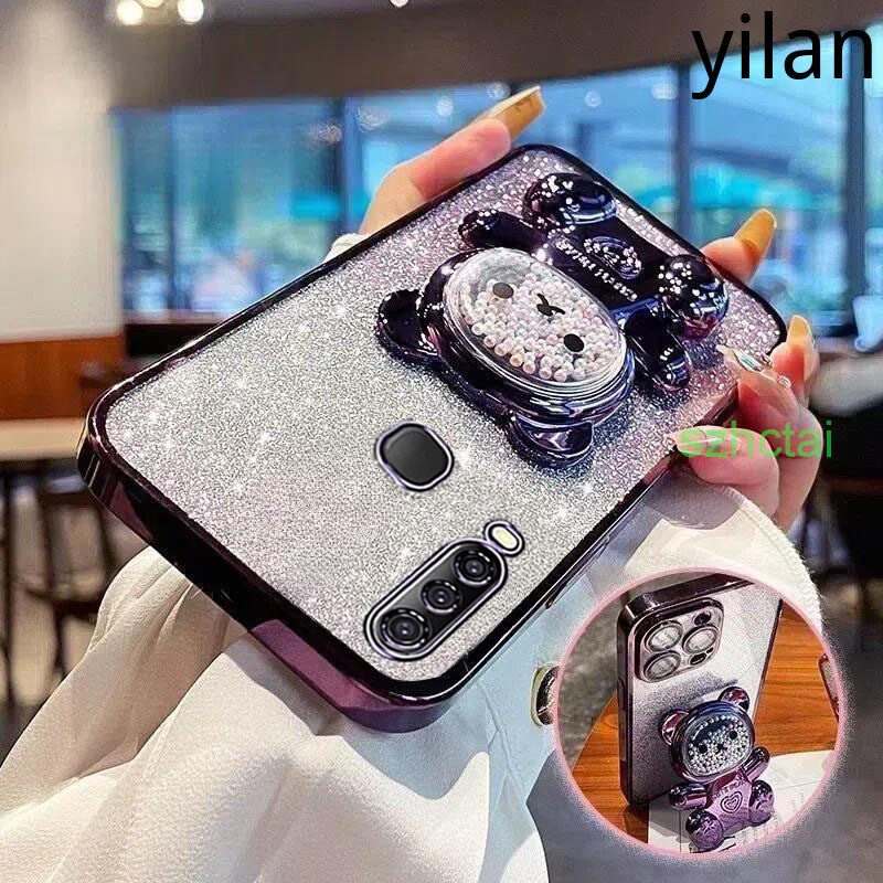 Ốp Điện Thoại vivo y11 y12 y15 y17 y19 Ốp lưng 360° Vỏ Giá Đỡ Xoay Vỏ Điện Thoại Giảm Căng Thẳng Nhiều Màu Sắc Hạt Gấu Gấp Đứng Vỏ TPU Mềm