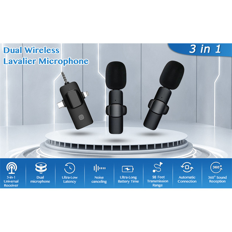 Micro ghi âm không dây USB chuyên nghiệp K15 | BigBuy360 - bigbuy360.vn