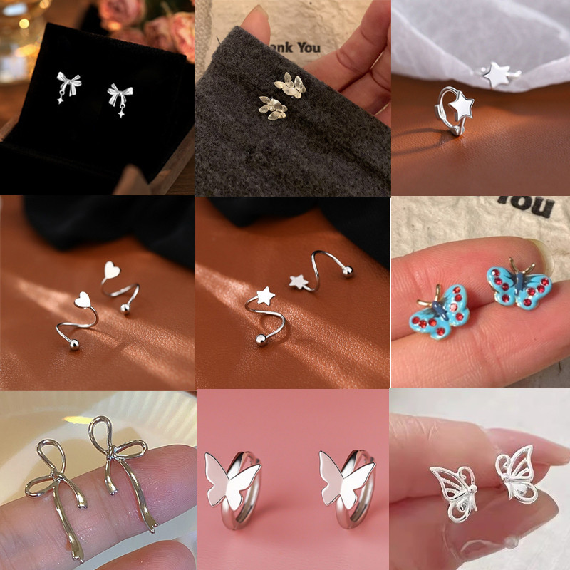 Thời Trang Cổ Điển Mini Dễ Thương Bông Tai Bông Tai Bông Tai Khóa Tai Trang Sức Phụ Kiện