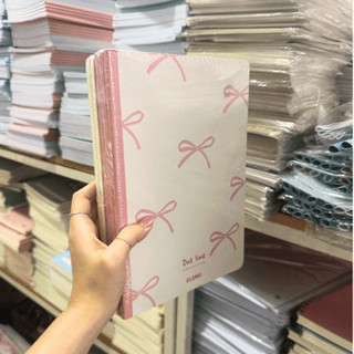 [LỐC] Vở may dán gáy kẻ ngang dot line nơ màu hồng Pastel Coquette B5 80/120 trang Klong MS 860 861