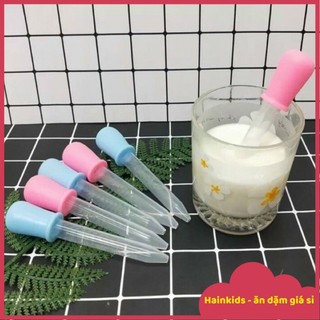 Ống bón sữa/ ống nhỏ giọt, ống bóp làm kẹo chip chip, ống nhỏ bằng nhựa, đầu bóp bằng silicon 5ml