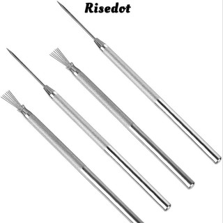 Risedot 1 Cái Công Cụ Điêu Khắc Đất Sét, Kết Cấu Dây Lông Vũ Họa Tiết Gốm, DIY Modeling 7 Pin Polymer Gốm Sứ Khắc Kim