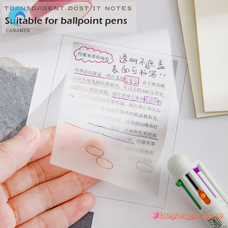 CANAMEK Trong Suốt Chống Thấm Nước PET Note Hàng Ngày Để Làm Văn Phòng Phẩm 50 Tờ Mới