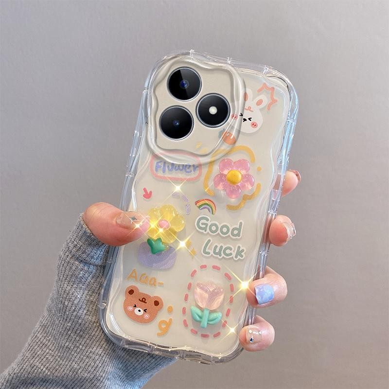 Dành Cho Realme C65s RealmeC65s Ốp Lưng Silicon Mềm TPU Vỏ Ốp Lưng 3D Lập Thể Họa Tiết Dễ Thương Ốp lưng