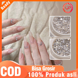 Hạt Kim Cương Tròn Bằng Thép Màu Trắng Hình Người Ngoài Hành Tinh Mini Đính Đá Lấp Lánh Trang Trí Móng Tay