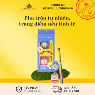 Bộ cọ che khuyết điểm và bọt biển Amortals hợp tác với Wiggle bao gồm cọ che khuyết điểm và bọt biển trang điểm không lem không dễ hút phấn Bộ đôi hoàn hảo cho lớp nền mịn màng Giao hàng nhanh trong nước