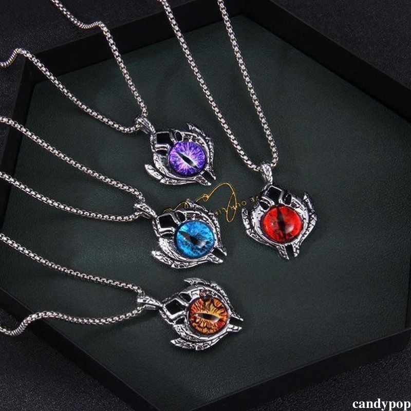 🍭 Dây chuyền hình quỷ nam titan thời trang hiphop dây kim loại cá tính