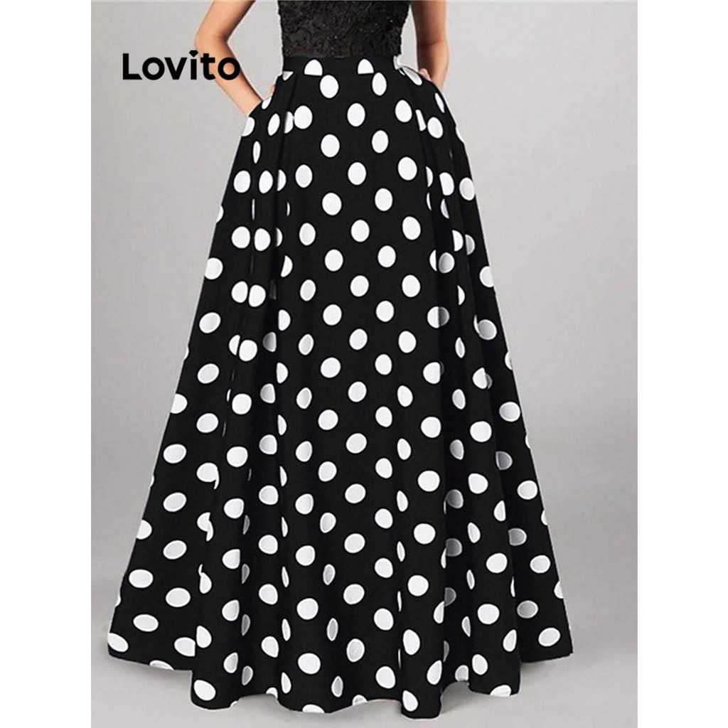 Váy Boho Chấm Bi Váy Pom Cho Nữ LNL69117
