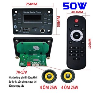 Mạch loa Bluetooth Công suất Đôi 25W + 25W siêu gọn, Tặng Kèm điều khiển từ xa. Chế loa nghe nhạc bluetooth JQ-D136BT