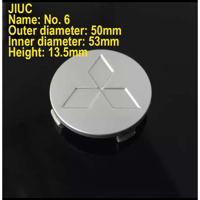 LAIFU 4 Mũ trung tâm 50mm cho Mitsubishi Mirage / Mirage G4 / Mirage Gls / Old Lancer / Ataway / Out