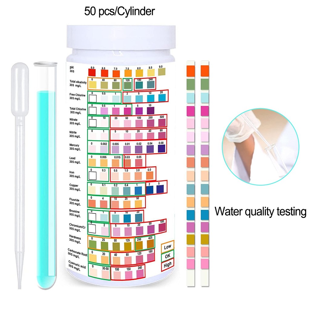 【Anna】Water Test Strips Accuracy Drinking Water For Science Education Functional