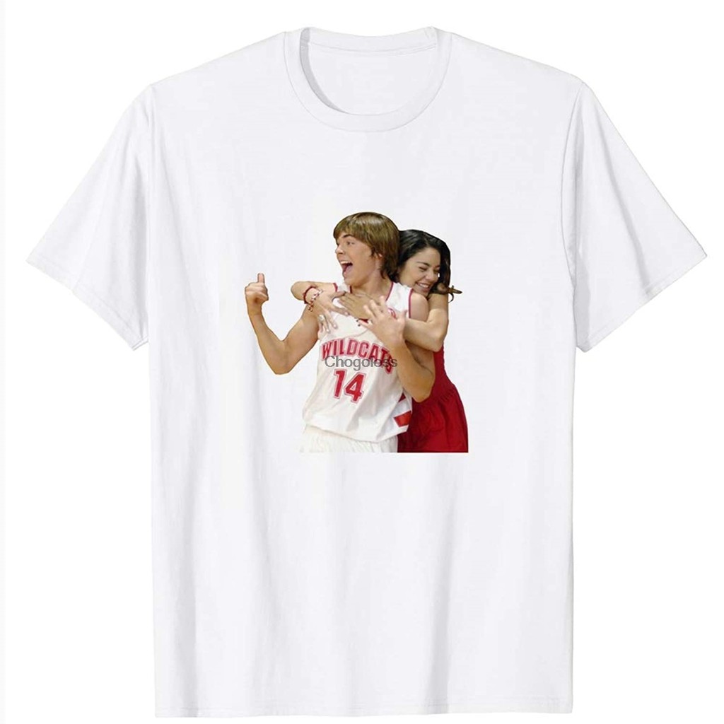 Troy và Gabriella Trường Trung Học Nhạc Zac Vanessa Phim Bóng Rổ Nam Áo Thun Unisex