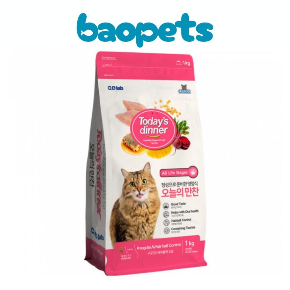 Thức Ăn Cho Mèo Mọi Lứa Tuổi Dạng Hạt Khô TODAY'S DINNER 1kg - Baopets