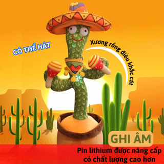 Cây Xương Rồng Nhảy Múa Nhại MINT DECOR Xương Rồng Nhại Hoạt Hình Tiếng Có Nhạc Vui Nhộn Dùng Pin Sạc USB