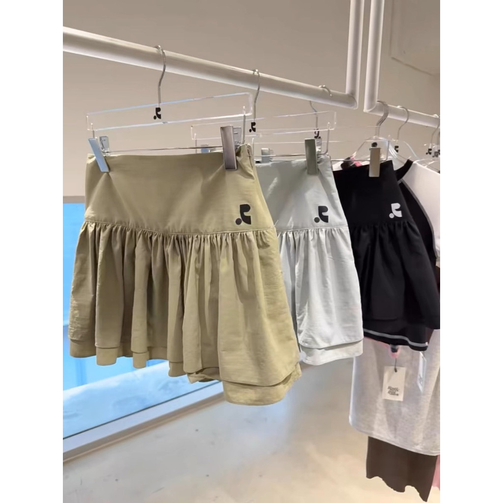 Rest&Recreation Fashion Brand Double Layer Pleated High Waist Skirt Women's Pleated Skirt Puff Short