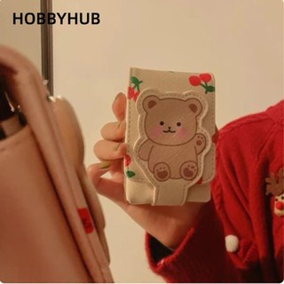 HOBBYHUB Túi đựng mỹ phẩm son môi gấu Mini bằng da Pu