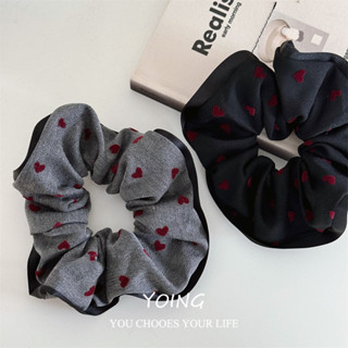 Yoing / black Edge Love Hair Tie Sweet Gentle Love Polka Dot Classy Phụ kiện tóc phù hợp