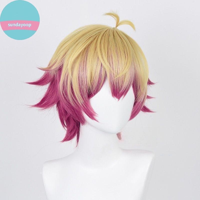 Sund Manmei Anime Blue Lock Alexis Ness Cosplay Tóc Giả 30cm Tóc Ngắn Hoa Hồng Vàng Hồng Tóc Giả Chị