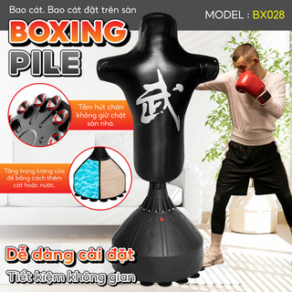 [Pro] BG028 Trụ  Boxing Hình Người cao cấp tiện dụng tập luyện tại nhà, chất liệu da cao cấp
