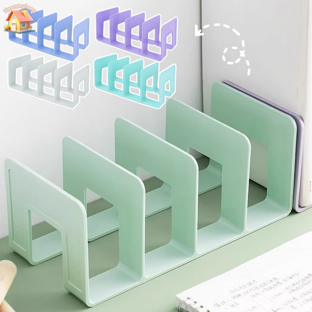 Bộ sắp xếp sách để bàn có thể điều chỉnh - Đế sách nhỏ gọn với nhiều ngăn, Phù hợp với sách Tạp chí & Tập tin Đồ dùng học tập / văn phòng