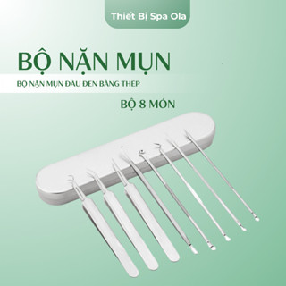  Bộ Dụng Cụ Nặn Mụn 8 Món: 3 Nhíp Lấy Mụn Và 5 Que Nặn Mụn Cao Cấp 