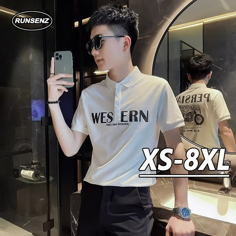 Áo sơ mi polo nam phong cách Hàn Quốc, tay ngắn, size từ XS đến 8XL