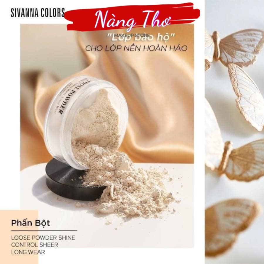 [MAKEUP STORE] PHẤN PHỦ BỘT SIVANNA LOOSE POWDER SHINE-CONTROL SHEER-LONG WEAR OIL CONTROL