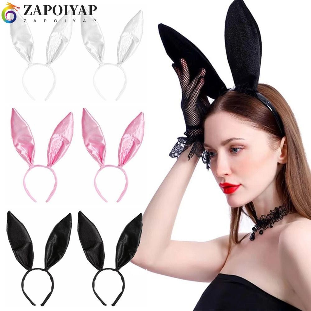 ZAPPOIYAP Big Bunny Ears Headband Lễ Phục Sinh Sáng Tạo Đảng Mũ